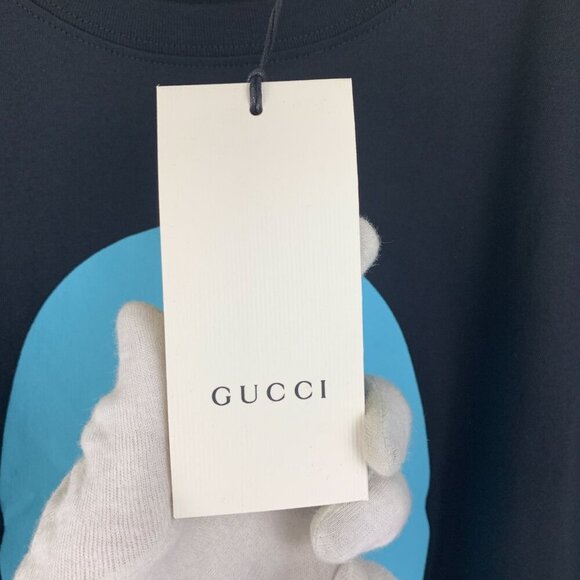 NWT Gucci Manifesto Mask Print Oversized Cotton T-Shirt In Black Size L - Picture 14 of 16